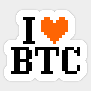 I Love Bitcoin Sticker